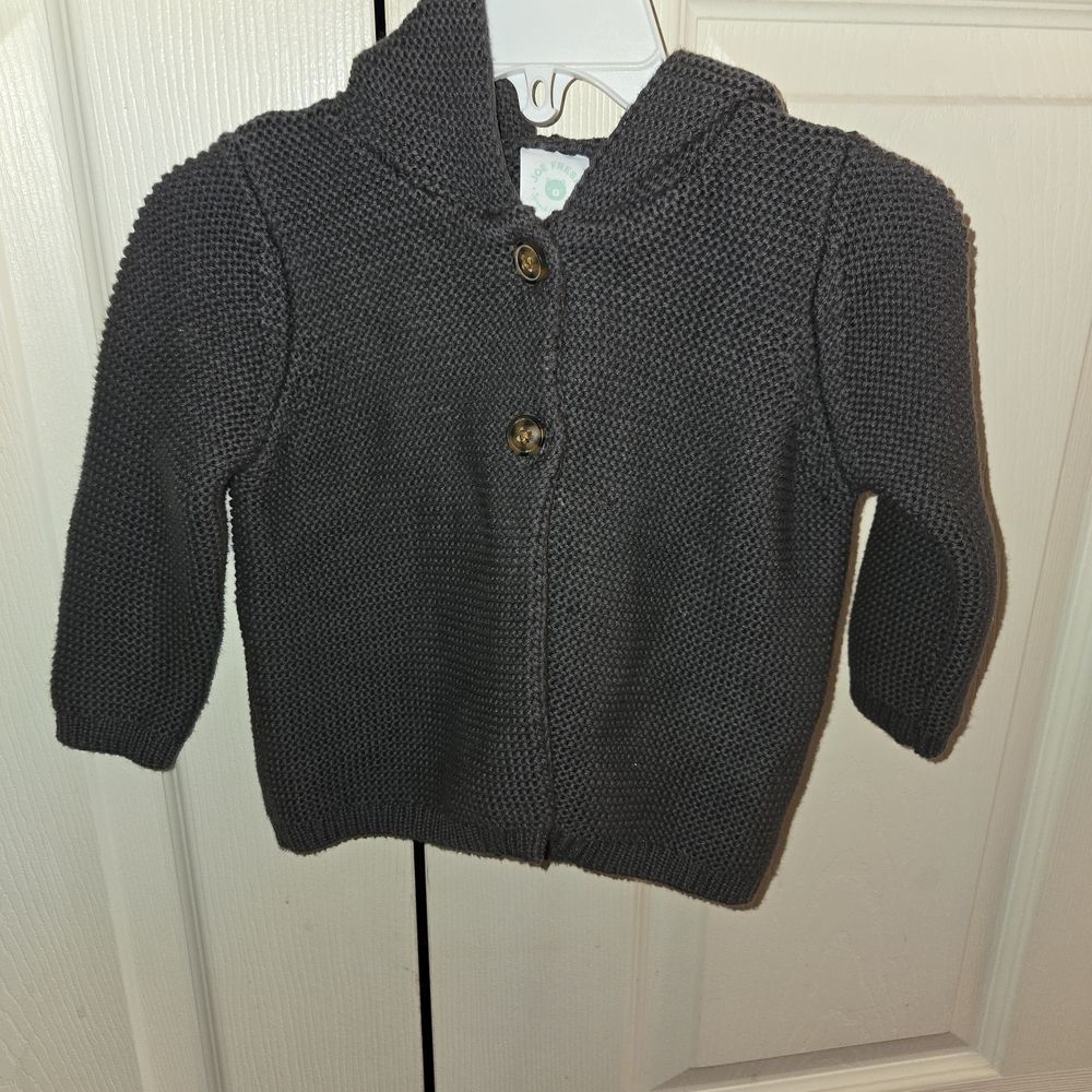 Joe Fresh Gray Knit Hooded Sweater